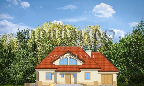 Проект дома с полукруглой террасой S8-263-2 (Фаворит)