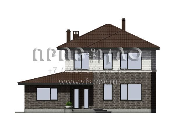 Проект загородного дома с отдельным гостевым блоком S7-193 (5-09а)