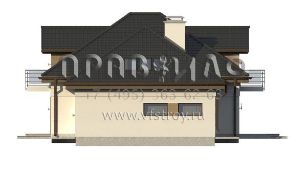 Проект дома с мансардой и тремя балконами S3-230 (Z283)