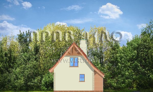 Проект газобетонного дома для маленькой семьи S8-82 (Хатка)