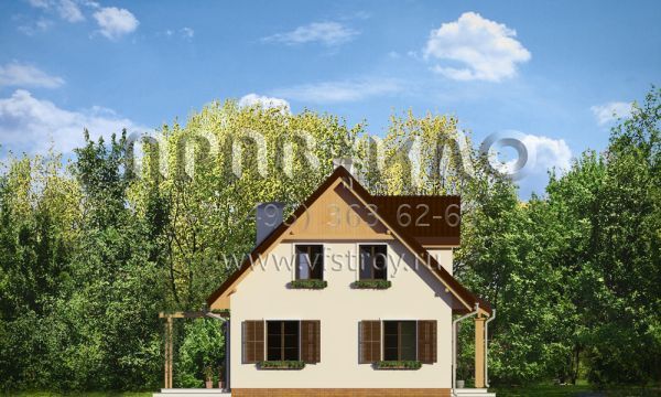 Проект дома с пристроенным гаражом S8-157-2 (Сказочный 3)