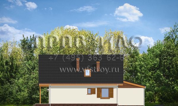 Проект загородного частного дома с гаражом S8-144-2 (Радостный с Гаражом)