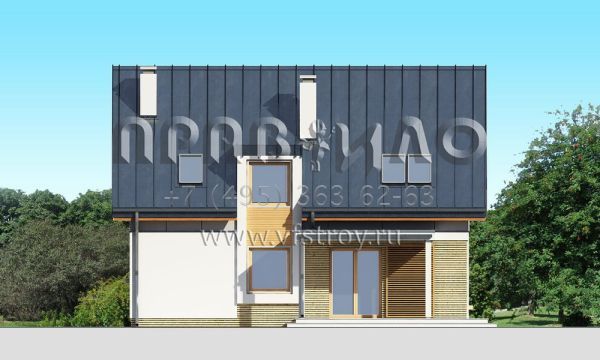Проект коттеджа с мансардными окнами S8-191 (Альбатрос)