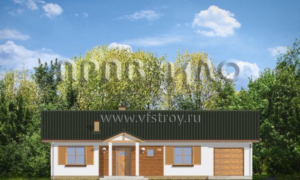 Проект прямоугольного загородного дома S8-129-1 (Лучик)