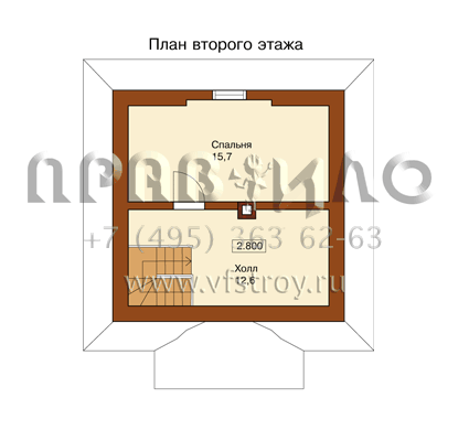 Проект миниатюрного дома в стиле эклектика  E-069-1P