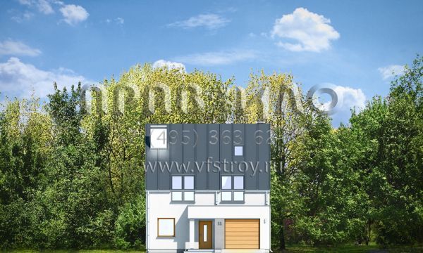 Проект дома с оригинальным остеклением S8-206-1 (Лео)