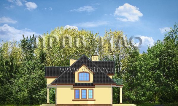 Проект дома с фронтальным крыльцом  S8-219-2 (Сага 2)
