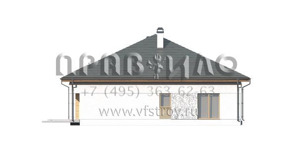 Проект дома с чердаком и четырехскатной кровлей  S3-184-3 (Z51)