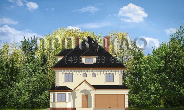 Проект двухэтажного коттеджа  S8-413 (Агат)