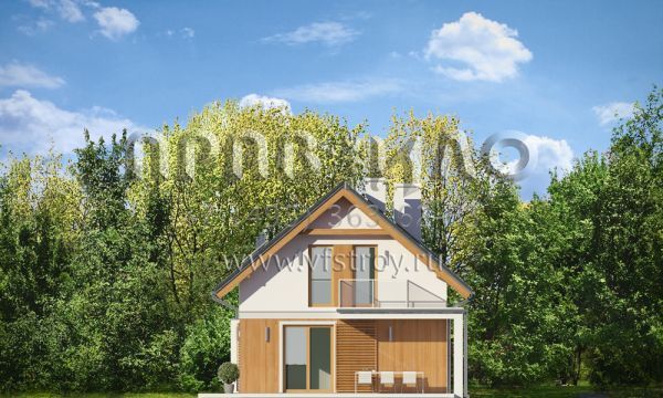 Проект простого и красивого дачного дома S8-93-1 (Оленька)