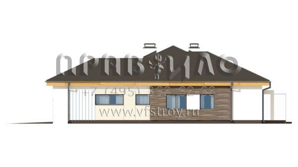 Проект комфортабельного дома с гаражом на две машины  S3-168-2 (Z96)