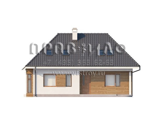 Проект квадратного в плане комфортабельного дома S3-182 (Z104)