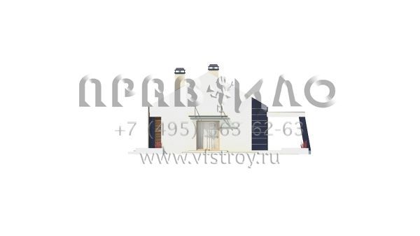 Проект компактного частного дома с камином S3-87 (Z256)