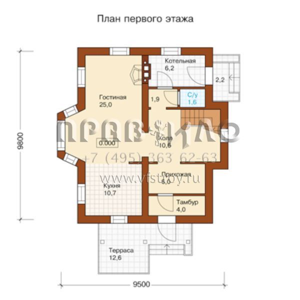 Проект коттеджа со строгим и сдержанным внешним видом S6-144(H-144-2P)