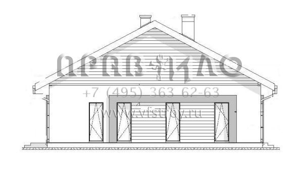 Проект современного одноэтажного дома с тремя спальнями и террасой S3-139-12 (z459 v1)