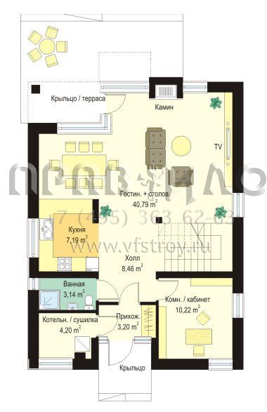Проект простого загородного дома S8-176-1 (Простой)