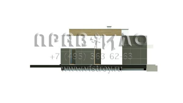 Одноэтажный дом в стиле современного минимализма S3-168 (Zx111)