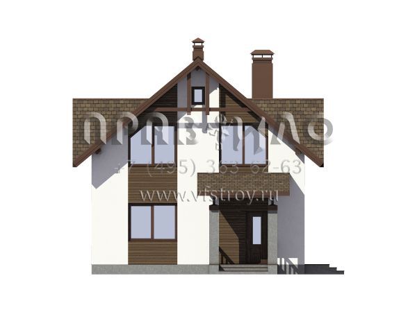 Проект экономичного загородного дома из газобетона S7-127 (3-09а)