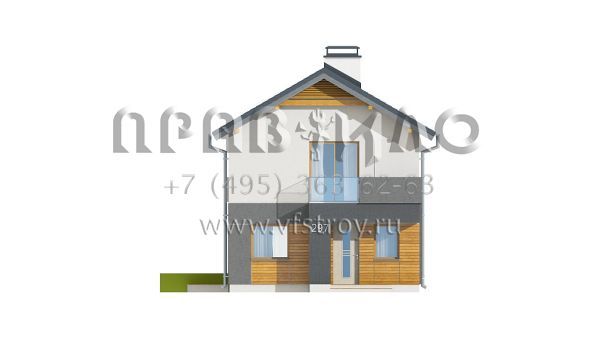 Проект прямоугольного дома в современном стиле  S3-94-1 (Z297)