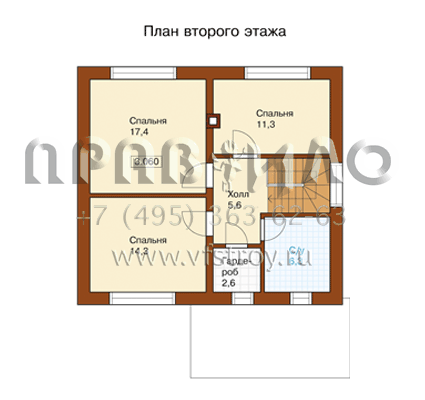 Дом из ячеистого бетона по проекту H-136-1P