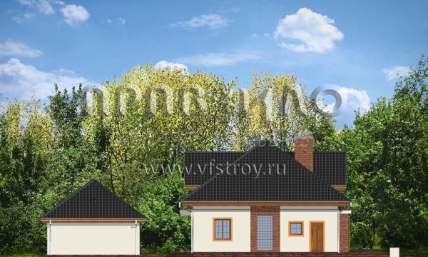 Проект дома с квадратным эркером S8-335 (Семейный)