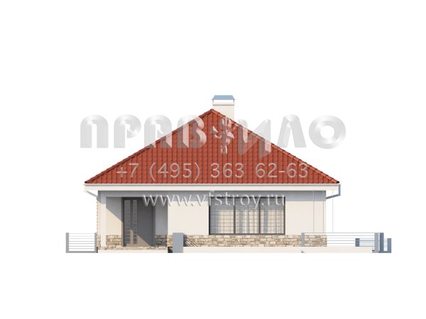 Проект двухэтажного дома с четырехскатной крышей  S3-91 (Z141)