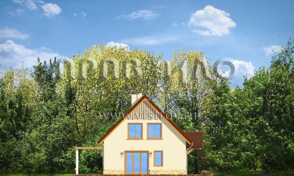 Проект дома с пристроенным гаражом S8-198-2 (Лесной Заулок 2)