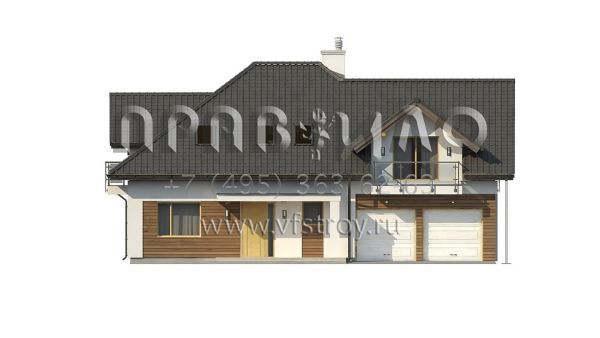 Проект красивого загородного дома с гаражом на два автомобиля S3-263-1 (Z272)