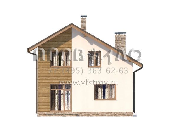 Проект экономичного загородного дома из газобетона S7-146 (3-37)