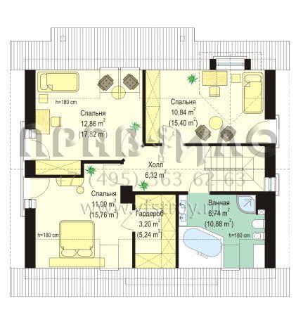 Проект быстровозводимого коттеджа S8-158-1 (Идеальный)