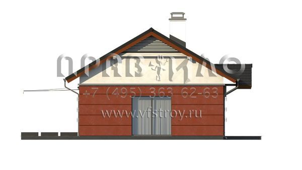 Проект одноэтажного частного дома для маленькой семьи S3-93 (Z241)