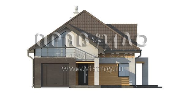 Проект загородного дома с камином в гостиной  S3-213-2 (Z288)