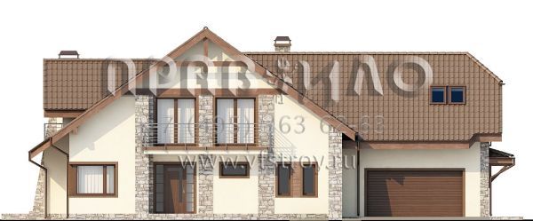 Проект коттеджа для большой семьи с гаражом на два автомобиля S3-365 (Z59)