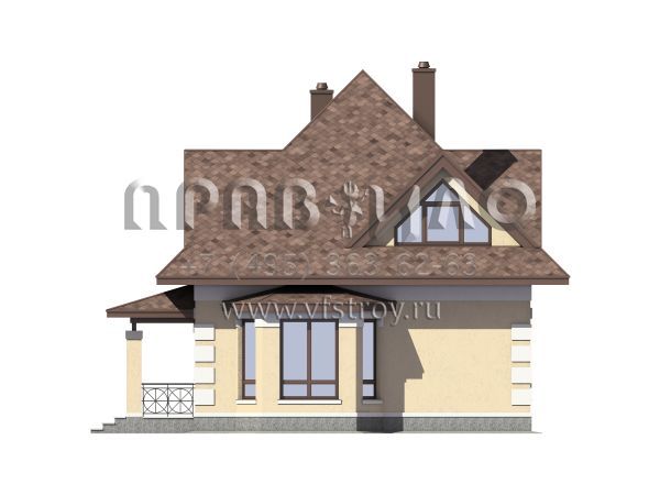 Небольшой загородный дом с эркером S7-108 (3-13а)