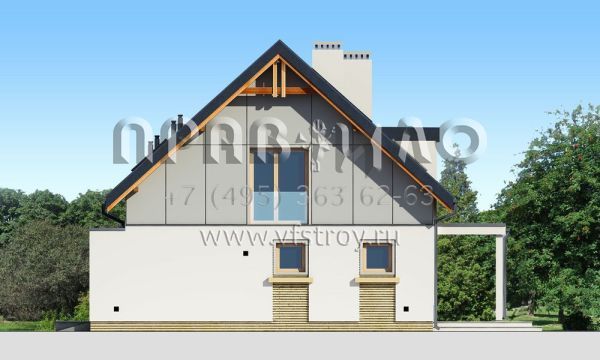 Проект коттеджа с мансардными окнами S8-191 (Альбатрос)