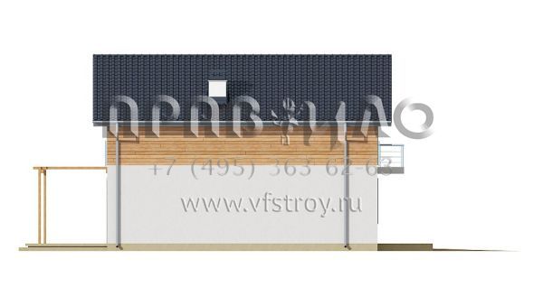 Проект пятикомнатного загородного дома с пристроенным гаражом S3-139-9 (Z38 D GP)