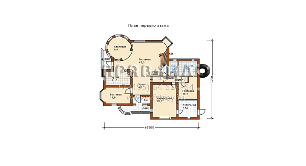 Проект загородного особняка L-243-1K
