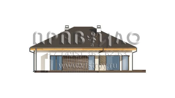 Проект комфортабельного дома с гаражом на две машины  S3-168-2 (Z96)