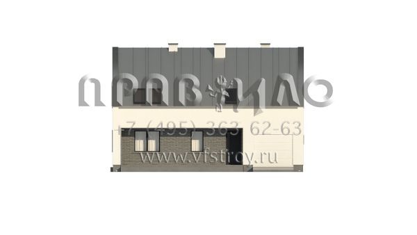 Проект современного мансардного дома с тремя спальнями и гаражом на одну машину s3-169-6 (Z353)