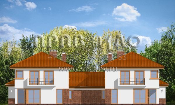 Проект коттеджа на две семьи S8-255 (Кассиопея 2)