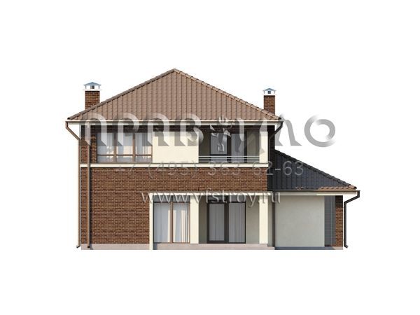 Проект загородного дома с керамической облицовкой  S3-163-1 (Zx24)