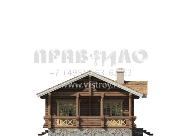 Одноэтажный деревянный загородный дом S7-69 (1-04)