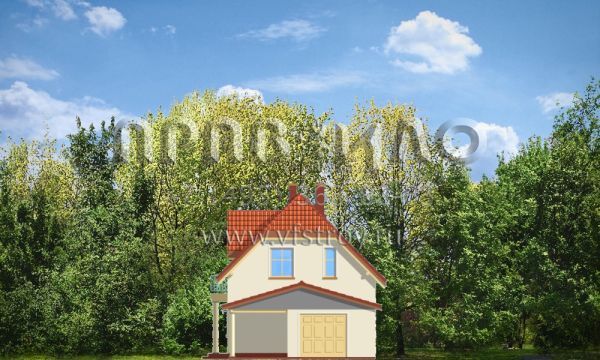 Проект загородного дома для узкого участка S8-211 (Кристоф)