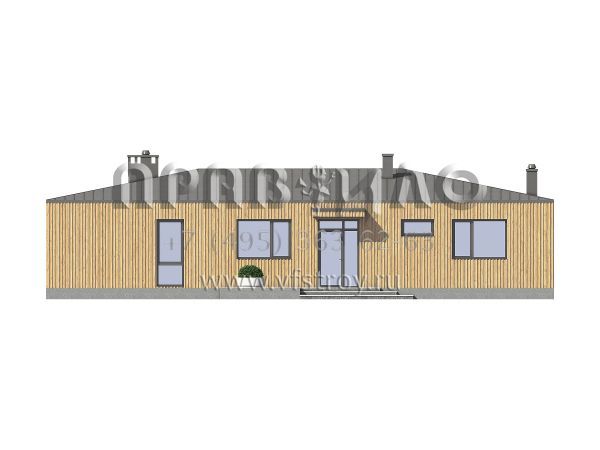 Проект одноэтажного дома с внутренним двором S7-196(5-01)