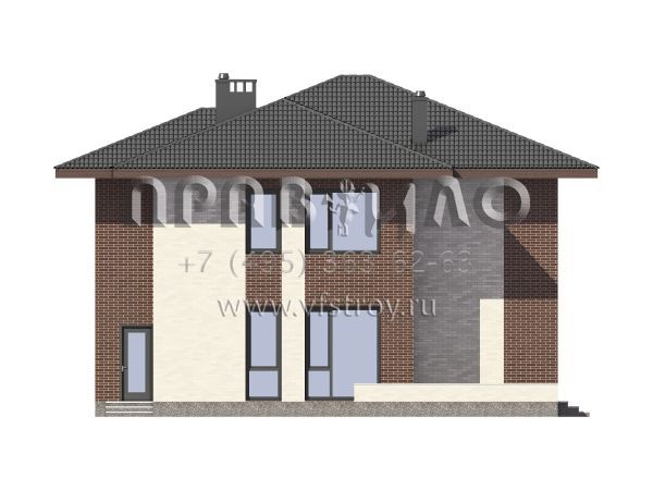 Проект двухэтажного загородного дома из газобетона S7-220 (3-45.1)