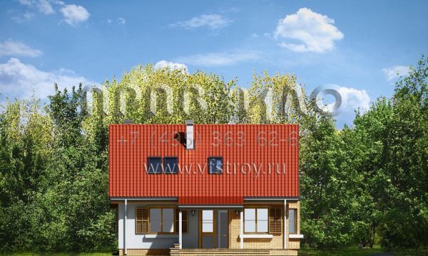 Проект двухэтажного загородного коттеджа S8-150 (Бриз 3)