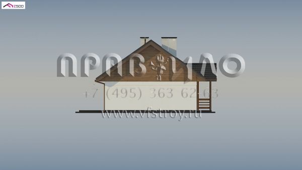 Проект элегантного одноэтажного дома для семьи с двумя детьми S3-104-1 (Z369 D)