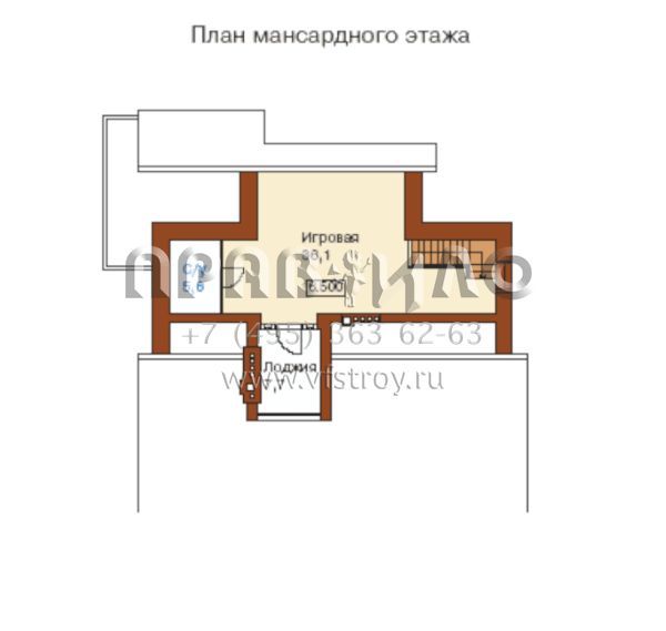 Проект небольшого современного двухэтажного дома S6-246(К-246-1К)