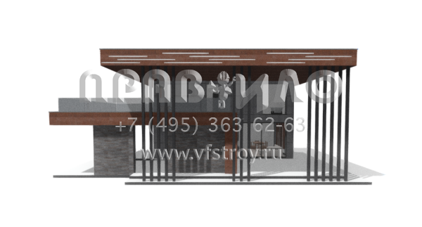 Проект двухэтажного хай-тек дома с темными фасадами S3-147-7 (Zx167)