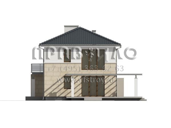 Проект современного дома с гаражом и большой террасой S3-174 (Z29)